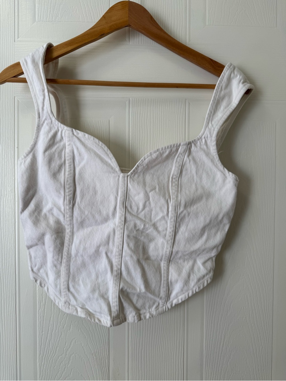 Mara Hoffman White Structured Bustier Camisole